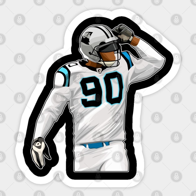 Julius Peppers #90 King Sacks Sticker by GuardWall17